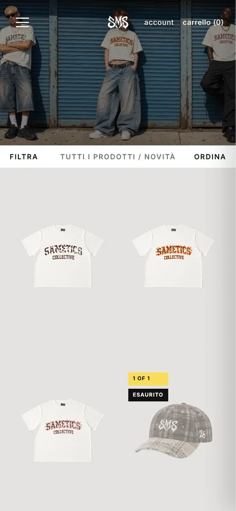 Shop Sametics su telefono